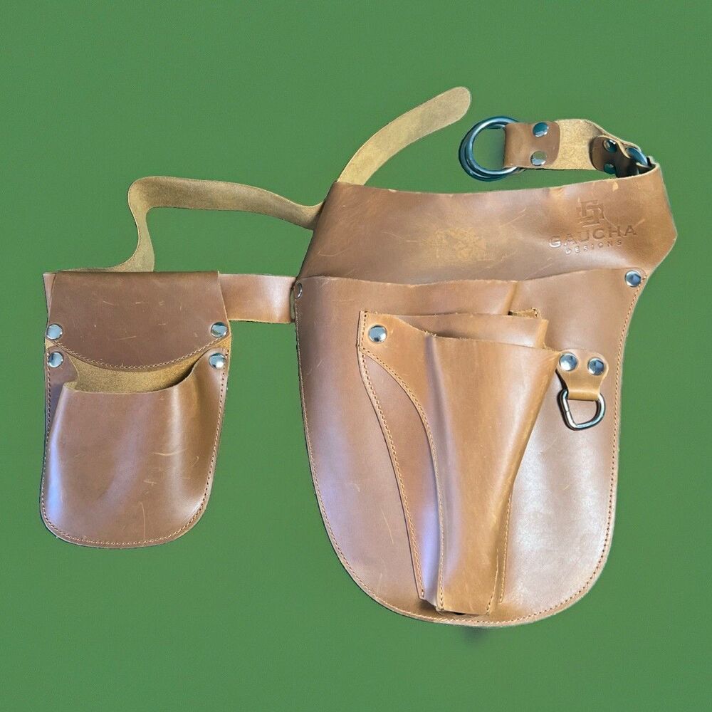 Gaucha Designs Genuine Leather Tool Belt Cognac Color Toro Model Adjustable